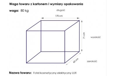 Profesionali elektrinė kosmetologinė kušėtė-krėslas LUX, (3 varikliai) 1