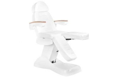Profesionali elektrinė podologinė kėdė LUX, balta (3 varikliai)