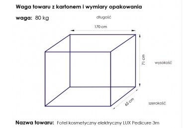 Profesionali elektrinė podologinė kėdė LUX, balta (3 varikliai) 8