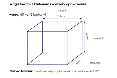 Profesionali pedikiūro kėdė lova A 234C PEDI 6