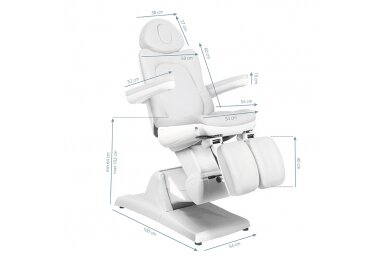 Profesionali elektrinė podologinė kėdė- lova AZZURRO 870S PEDI, (3 varikliai) 2