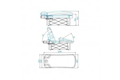 SPA masažinis gultas azzurro krystal 370-3 4 Baltas 1
