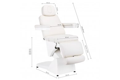 Profesionali elektrinė kosmetologinė lova-kėdė-gultas AZZURRO 878  (5 varikliai) 9