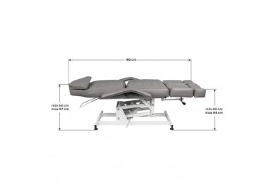 Profesionali elektrinė pedikiūro lova- kėdė AZZURRO 673AS (1 variklio) 7