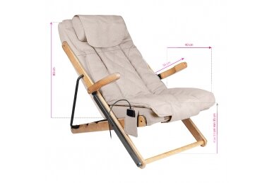 SAKURA sulankstomas fotelis RELAX su masažo funkcija 7