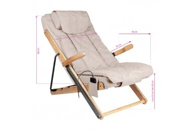 SAKURA sulankstomas fotelis RELAX su masažo funkcija 8