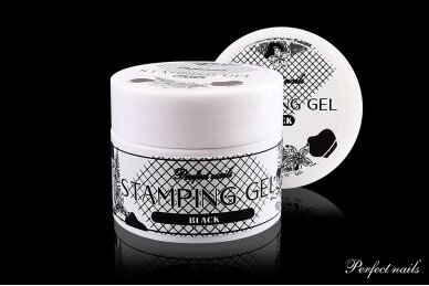 Dažai nagų antspaudavimui "Stamping Gel Black" | 10g 2