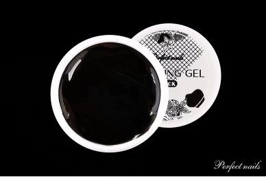 Dažai nagų antspaudavimui "Stamping Gel Black" | 10g 1