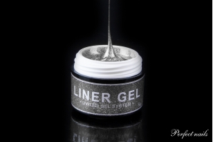 UV/LED gelis nagų dizainui "Liner-Spider Gel Silver" | 5g