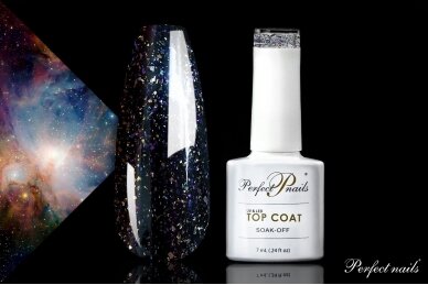 UV/LED gelio lako viršutinis sluoksnis ''Galaxy Top Coat'' | 7 ml